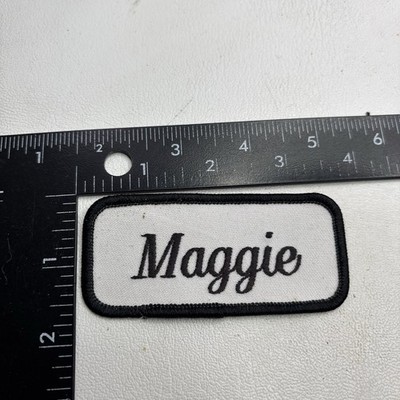 Vtg NAME MAGGIE Embroidered Uniform Patch (Workwear / Mechanic) b117