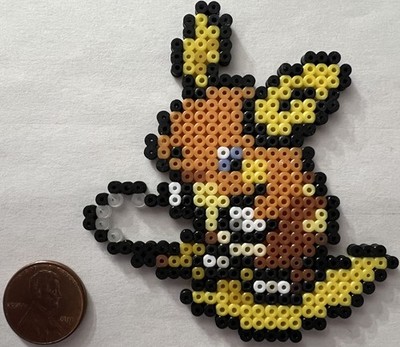 Alolan Raichu Pokemon Mini Bead Sprite Artkal Pixel Art Retro Electric Mouse