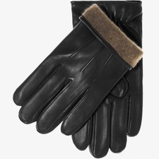 Fratelli Orsini Giovanni Gloves - Black - Lambskin  Cashmere - Size 8  - 9 M 