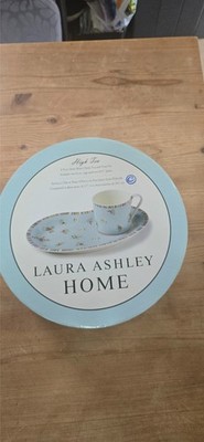 Laura Ashley Home  High Tea  Tea & Toast Set   4 Piece Bone China Set with Box
