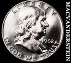 1962 Silver Franklin Half Dollar - Choice Gem Proof  Lustrous  #K784