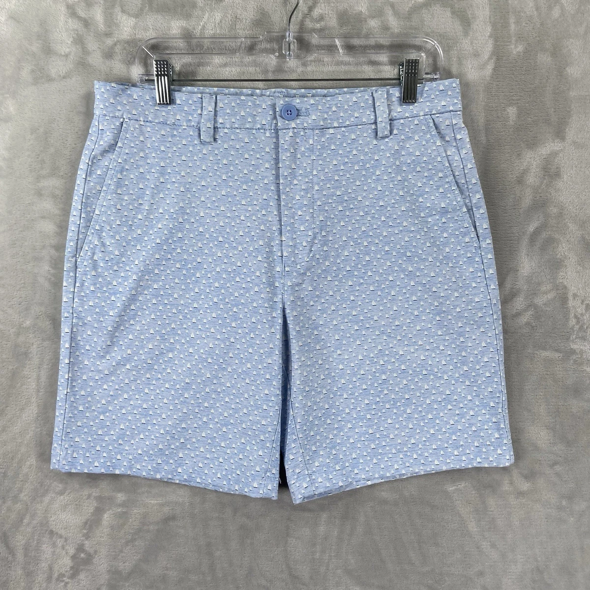 Short Vineyard Vines Homme 'Links' Bleu Taille 32 - Tissu Stretch Performance, Coupe Classique