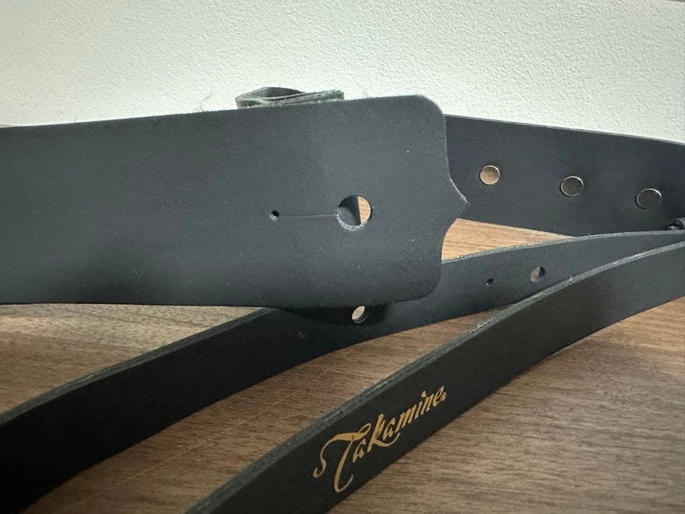 Takamine pulseira de couro preto ajustável acessórios confortáveis feitos E314 - Imagem 2 de 4