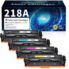 218A 4 Pack High Yield Toner Cartridges Replacement for HP 218A W2180A NO CHIP