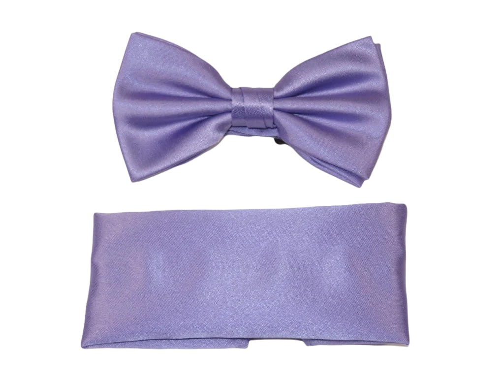 Мужской атласный шелковистый галстук-бабочка Hankie от J.Valintin Collection 10027 Лавандовый