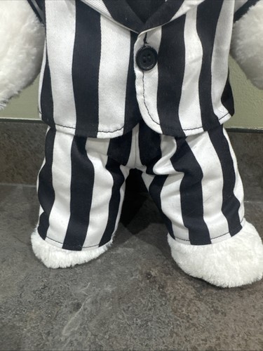 Box audio officina Build-a-Bear Beetlejuice vestito a righe non funzionante 43 cm - Foto 5 di 11