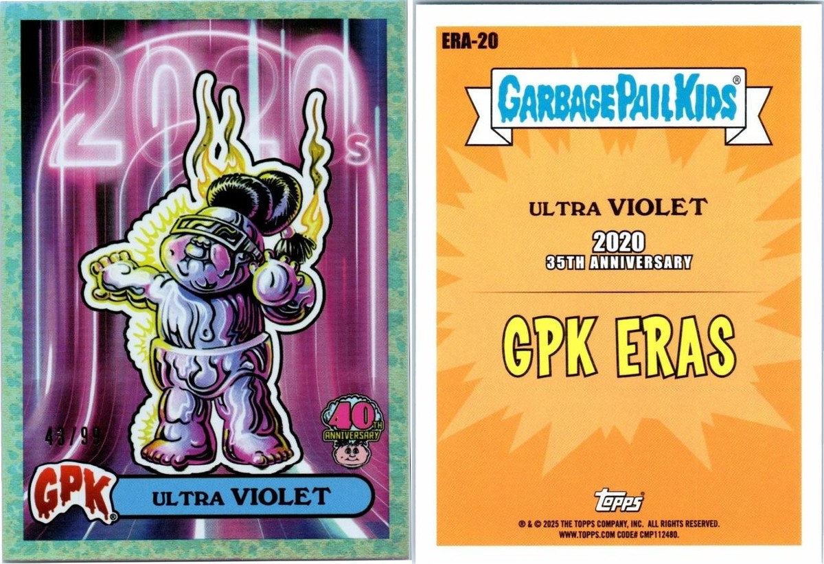 2025 GARBAGE PAIL KIDS - GPK ERAS - BLUE CHASE CARD 43/99 ULTRA