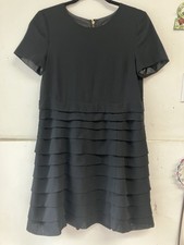 Marc By Marc Jacobs Short Sleeeve Tiered Black Dress Size 2