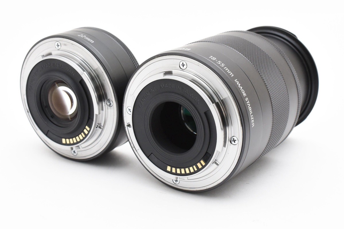 Canon EOS M EF-M 18-55mm & 22mm STM & EF-EOS M Adapter