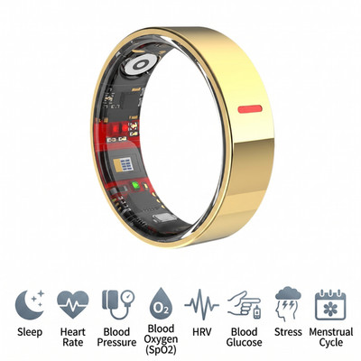 Advanced Smart Ring Health Monitor Blood Glucose Uric Acid Sleep Fitness Tracker
