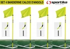 SET OF 4 SPORTIKA Corner Football Flags Jointed Complete with Drapes Compasses