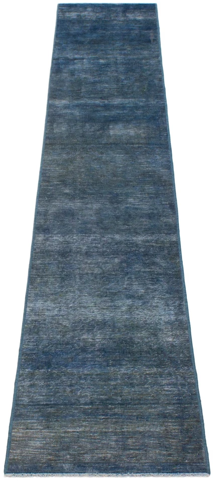 1'11" x 12'1" Vintage Hand-knotted Runner Rug Traditional Oriental Wool Carpet - Image 3 of 4