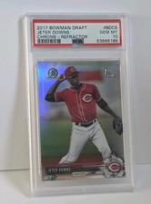 2017 Bowman Draft Jeter Downs Chrome Refractor Prospect Card PSA 10 Gem Mint