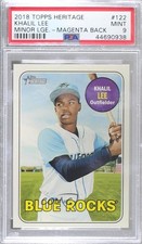 2018 Topps Heritage Minor League Edition Magenta Back Khalil Lee PSA 9 MINT 8d2
