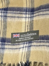 Scottish 100 Cashmere Tasseled Plaid 12 X 66 Scarf