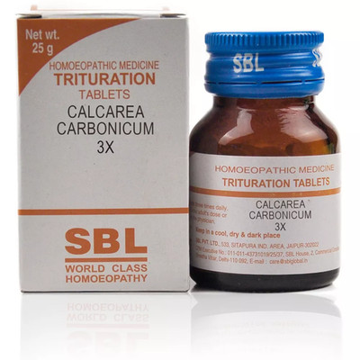 SBL Homeopathic Calcarea Carbonicum 3X (25gm Tablets)