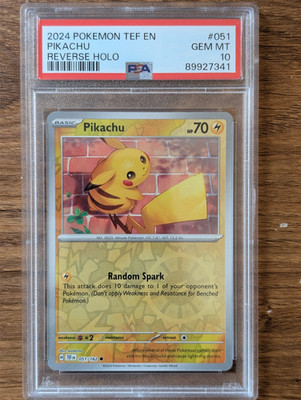 2024 Pokemon Temporal Forces PSA 10 PIkachu #051 Reverse Foil Holo