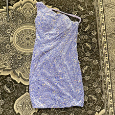 Formal Prom Sequin Dress, Lavender Purple, Size 6