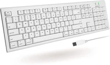 Full-Size USB Wired Keyboard for Mac Mini/Pro, iMac Desktop Computer, MacBook...