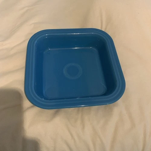 FIESTA 9" x 9" SQUARE BAKING baker DISH - blue Excellent casserole pan