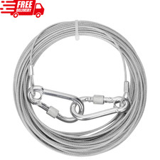 30ft Tie-Out Cable for Small Medium Dogs up to 50 Pounds,Dog Runner Tether Chain