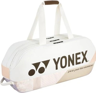 YONEX Tennis Tournament Bag, Holds 2 Tennis Rackets, BAG2401W 194 (Sand Beige)
