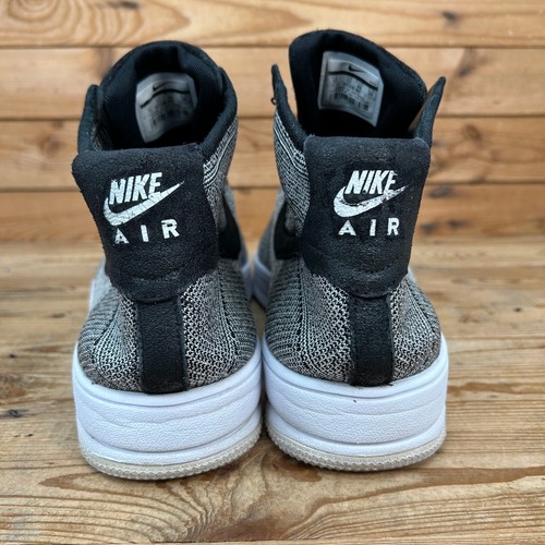 Scarpe da ginnastica Nike da uomo taglia UK 11 Air Force 1 Ultra Flyknit Mid nere Oreo AF - Foto 6 di 13