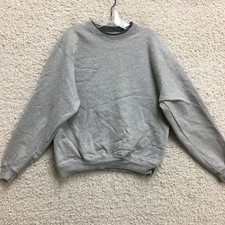 Champion Sweatshirt Medium Adult Gray Crewneck Pullover Long Sleeve Casual Mens