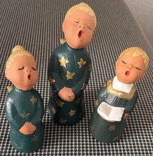 3 Original Singer Engel Jullar GRÜN mit Sternenkleid singend 2x weibl. 1x männl.