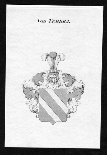 ca. 1820 Trebra Wappen Adel coat of arms Kupferstich antique print heraldry - Bild 1 von 1