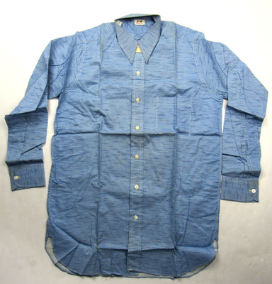 Vtg NOS 1930s E&W Fleck Colorful Dress Shirt 14.5 Deadstock Work Wear Art Deco