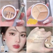 3-Color Concealer Palette Professional Corrector Makeup Kit Covers Dark Circles
