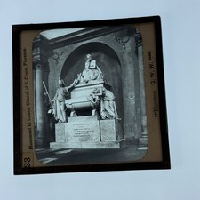 Vintage GWW Magic Lantern Glass Slide Monument Dante Florence Free Aus Post (7)