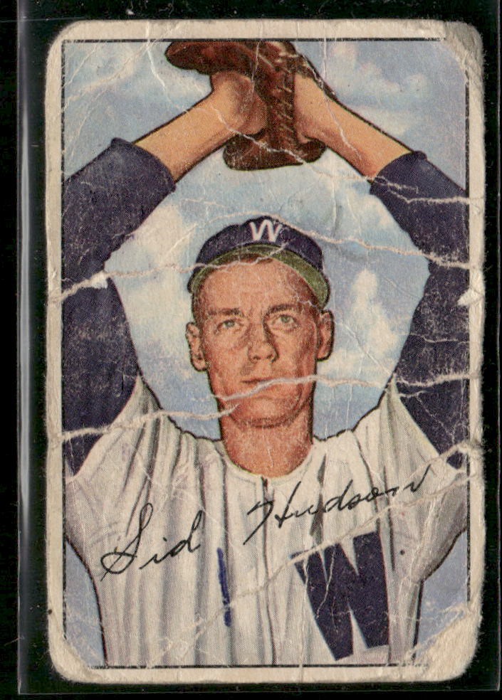 1952 Bowman #123 Sid Hudson (low grade)