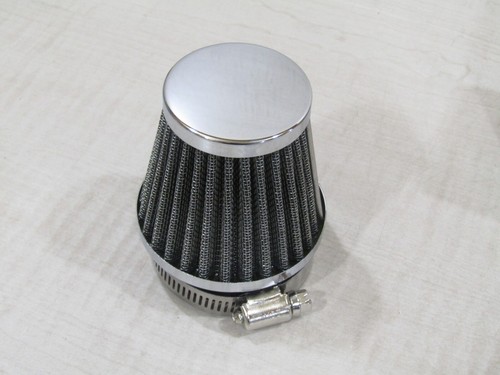 EMGO UNIVERSAL CLAMP ON AIR FILKTER 48MM CHROME 12-55748 HONDA KAWASAKI SUZUKI - Picture 2 of 4