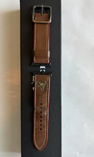 Coach Rexy Apple Watch Strap Leather Brown Large Sz W6193 42mm Rare Dinosaur