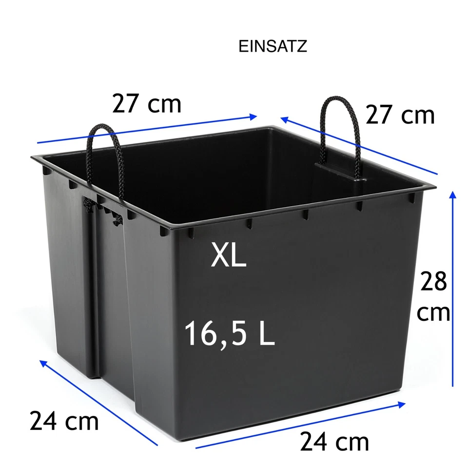 Blumenkübel Eckig Hochglanz Übertopf XL (H:31cm) weiß Blumentopf - Bild 3 von 4