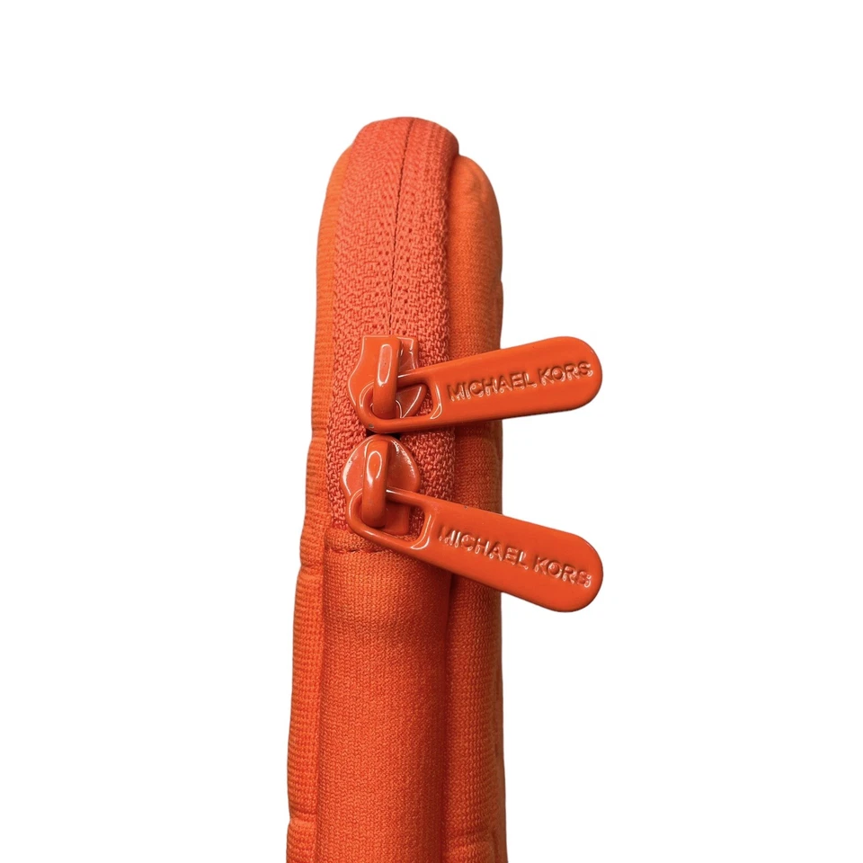 MK Michael Kors Padded Tablet iPad Sleeve Cover Orange Neoprene 8" x 10" GS 1201 - Image 4 of 4