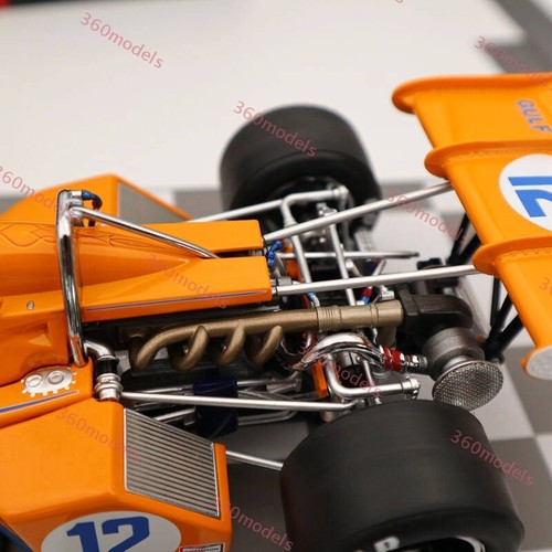 Replicarz 1:18 1972 Indianapolis 500 Peter Revson #12 R184826 Orange Diecast - Imagen 9 de 24