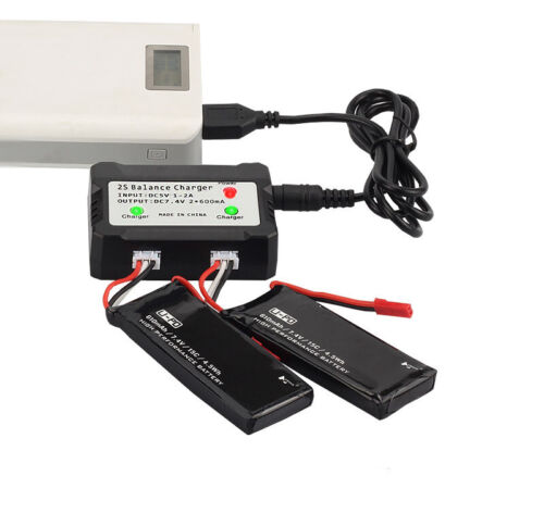 2700mAh 7.4V Universal Li-po Battery / 2in1 Charger for Hubsan H501S X4 H502S RC - Picture 9 of 15