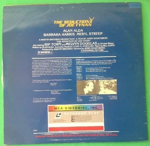 SEDUCTION OF JOE TYNAN Alan Alda Meryl Streep Barbara Harris 10 024 LASERDISC - Picture 2 of 3
