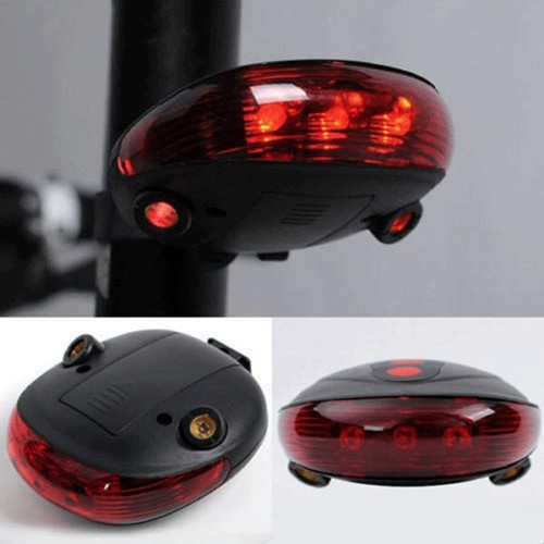 5 LED + 2 Laser Bike Bicycle Light Rear Tail Flashing Safety Warning Lamp Night - Bild 16 von 24