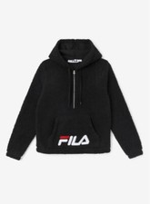 NWT Women's FILA Cozy Up Half Zip Sherpa Jacket  Color: Black  Size: Medium