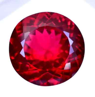 Natural Red Ruby 40 Ct Round Shape Certified Loose Gemstone With Free Gift
