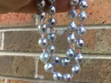 Solid 9ct gold NATURAL Japanese Akoya pearl necklace 9k 375 RARE