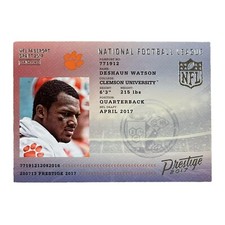 2017 Panini Prestige NFL Passport #16 Deshaun Watson Clemson Tigers Football