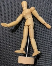 5.25" Wooden Mannequin Figure, Artist Drawing Manikin Model Flexible