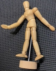 5.25" Wooden Mannequin Figure, Artist Drawing Manikin Model Flexible