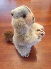 Steiff groundhog marmot woodchuck stuffed animal button flag Germany 2710