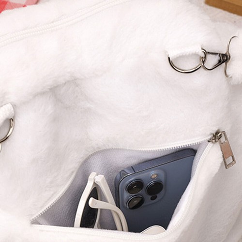 Cute Cat Paw Plush Backpack with Adjustable Straps Kawaii Bag with Zipper JK Gir - Picture 6 of 20
